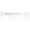 DLS Turbo Wood Screws With Cutting Thread Multi Purpose Countersunk Screw (100, 6x40mm)