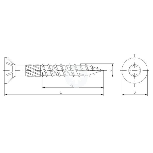DLS Turbo Wood Screws With Cutting Thread Multi Purpose Countersunk Screw (100, 6x40mm)