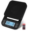 Fuzion Coffee Scale with Timer, High Precision, LCD Display, Black, Silicone Pad, 3000g Capacity, Timer & Beep Function, Ideal for Coffee Enthusiasts