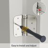 Self Closing Door Hinges, Spring Loaded Hinges 4 Inch, Brushed Nickel, 3 Pack