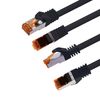 1aTTack.de 1m - Cat.7 Network Cable Black - 5 Pack Gigabit Ethernet LAN Patch Cable Cat7 with Rj45 Plugs