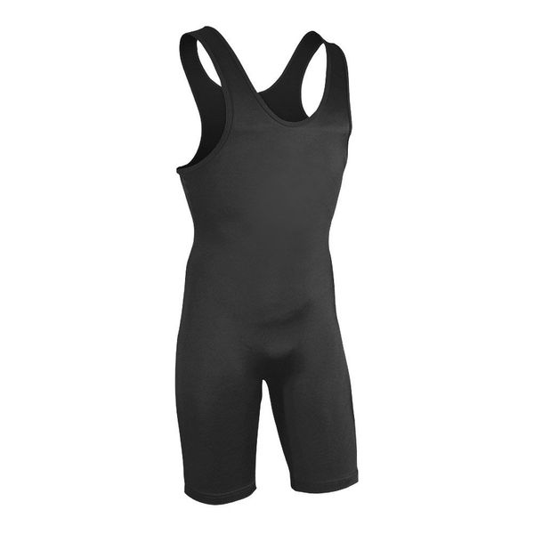 Brute Men's Lycra High Cut Wrestling Singlet Small,Black,Small