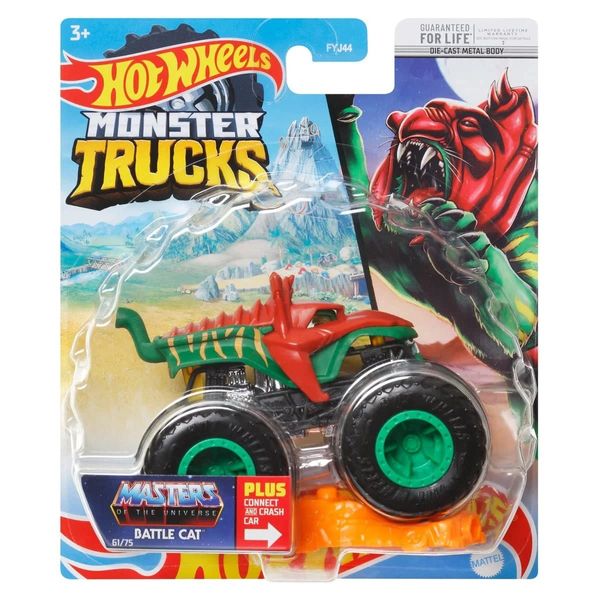 Hot Wheels Monster Trucks Battle Cat, Re-Crushable Car