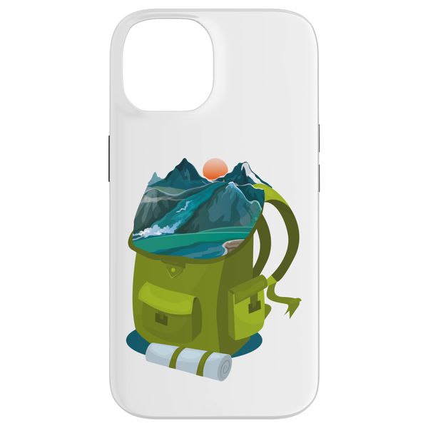 iPhone 14 Funny Hiker Hiking Landscape Backpack Case