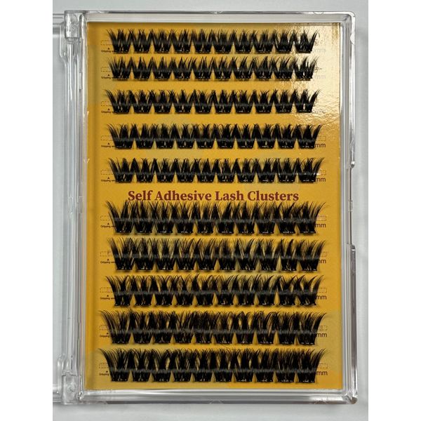 Self-Adhesive Cluster Lashes, Pre Bond Lash Type, No Glue Needed, No Irritation (10-02)