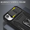 Doeshine 2 Pack Screen Protector & 360° Rotate Ring Kickstand Case for iPhone 14 & 13 (Black)