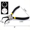 BJDSI 9" Bent Internal Snap Ring Pliers,Internal Spring Design,Anti-Rust,Standard Head.