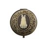Handmade Victorian Oxidized Brass Bunny Cameo Compact Mirror
