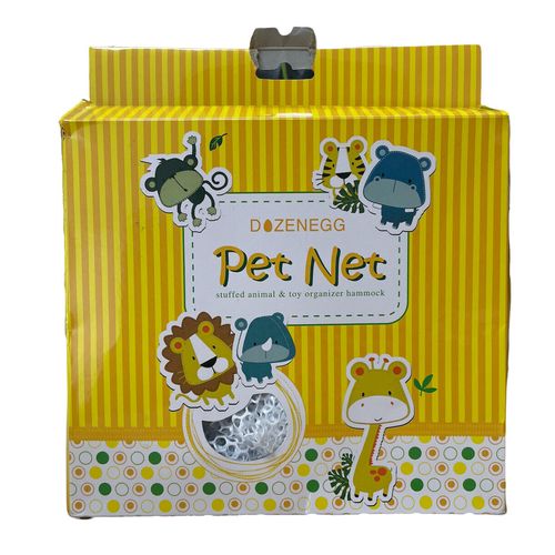 DOZENEGG Stuffed Animal and Toy Organizer Hammock Pet Net, White