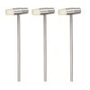uxcell 3pcs Small Plastic Metal Hammered 5" Round Dual Head Multi-Function Mallet with Soft/Hard Tip for Jewelry Watch Craft White