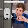 Keyless Entry Keypad Door Lock - Upgraded Smart Electronic Digital Code Deadbolt for Front Doors with Keys, One-Touch Locking, Easy Installation (Satin Nickel)