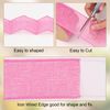G2PLUS Pink Jute Wired Burlap Ribbon, 10m x 6.4cm, Rustic Wedding Decoration