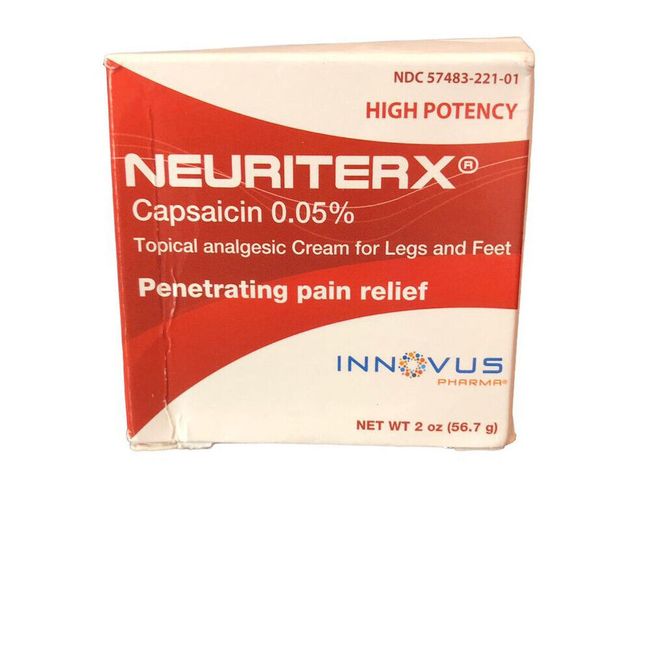 NEURITERX  Penetrating pain relief   with Capsaicin   0.05%  2oz.  exp 09/24