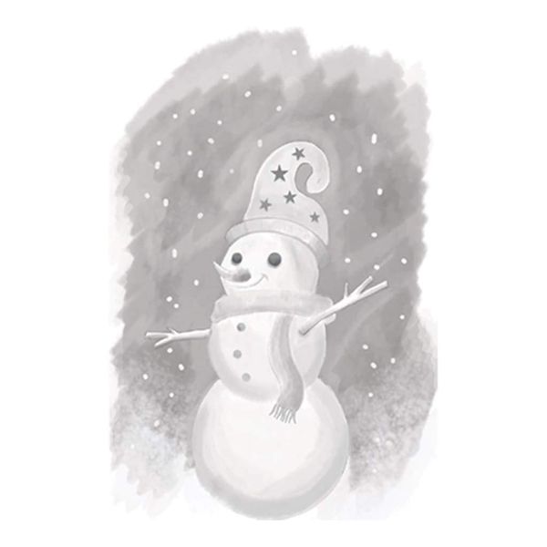 Spellbinders Whimsical Snowman 3D Shading Stamp, Multicoloured