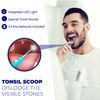 LED Tonsil Stone Remover | Bad Breath Cure | Easily Navigate Tonsil Crypts | Tonsil Stones Removal Tool with 3 Nozzles | Tonsil Cleaner | Curettage Pick | Tonsil Stone Removal | Oral Hygiene | ORAVIX