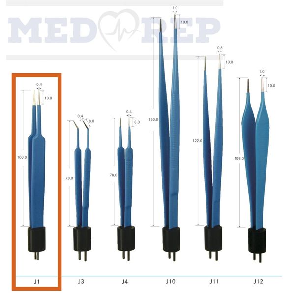 American Adson Bipolar Forceps Reusable Blue-9.5cm