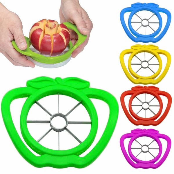 Pear Slicer Fruit Cutter Divider Tool Stainless Steel Apple Corer and Slicer Cutter Wedger Ergonomic Handle Easy Grip Sharp Blade Ideal for Apple Pear Vegetables Fruit Pack of (1, Apple & PEAR)