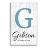 Family Name Monogram Sign Personalized with Established Date