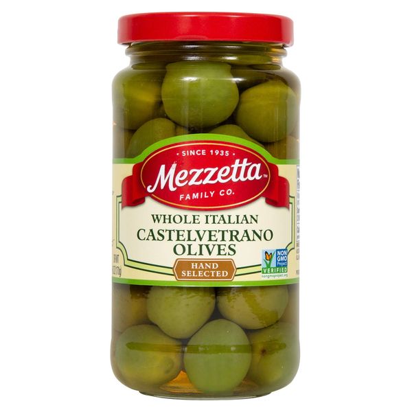 Mezzetta Whole Castelvetrano Italian Green Olives, 10 oz