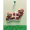 Personalized Teddy Bears Couple around presents Christmas Tree Ornaments