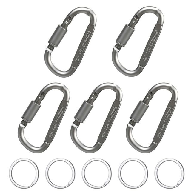 Carabiner Clip Set, Aluminium Alloy Hooks Buckle Carabiner Key