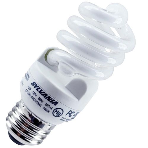 Replacement for Sylvania 26929, CF13EL/MICRO/865, 13 Watt, Daylight Spiral Compact Fluorescent Tube Light Bulb (12 Pack)