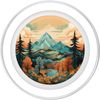 Boho Landscape Floral Mountains PopSockets MagSafe PopGrip for iPhone
