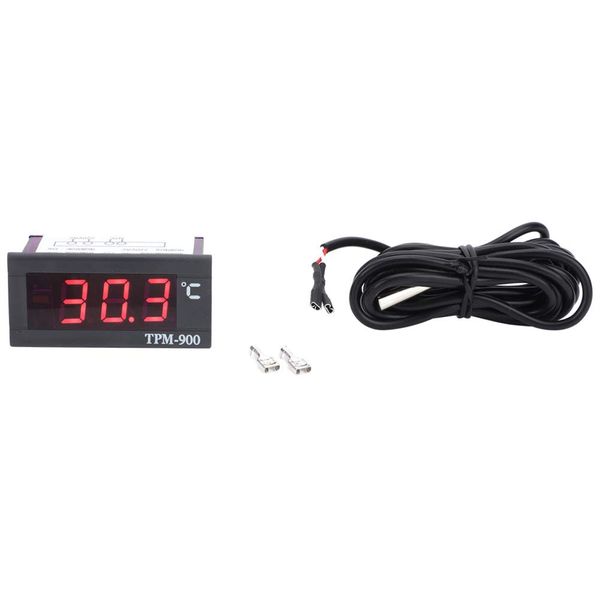 Temperature Controller, TPM-900 220V Digital Temperature Controller LED Panel Meter with Sensor Thermostat Controller temperature meter LED Digital Temperature Meter