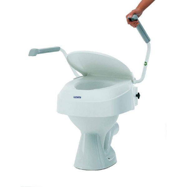 Aquatec 900 Raised Toilet Seat with Arms (Adjustable Height)