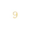 Deltana RN6-9 6" Numbers, Solid Brass in PVD Polished Brass