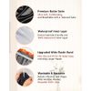 mikimini Extra Large Black Shower Cap for Women and Men Thick Long Hair Braids, Reusable Waterproof Double Layers XL Bathing Hair Caps with Vibrant Orange Edge (Black)