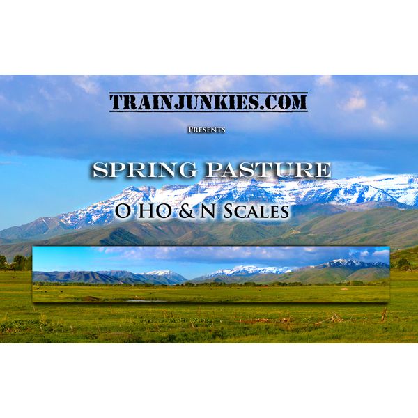 Spring Pasture Model Railroad Backdrop (HO Scale)