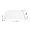 Uxcell Plastic Rectangular Serving Tray, White, 16.1x11.93x0.79 inches, Non-Slip, For Restaurant, Party, Kitchen
