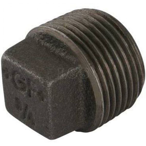 Square Headed Plug 3/4" BSP - Malleable Iron