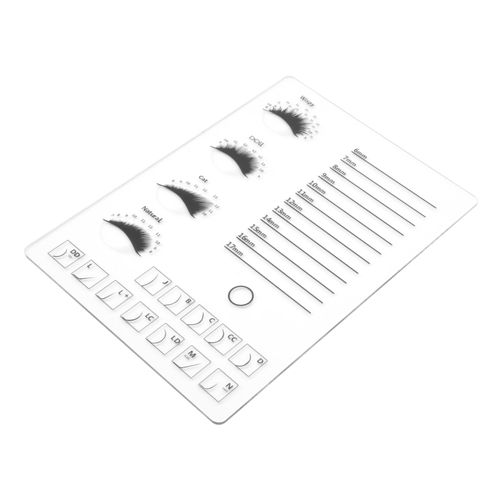 PACKOVE Acrylic Eyelash Display Board Large Transparent Lash Extension Tray Beauty Salon Supply Makeup Tool for Professional Artists and Personal Use