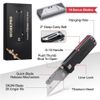 WORKPRO Titanium Folding Utility Knife CNC Unibody Quick Change Blade Box Cutter