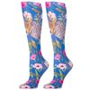 Celeste Stein Women's Mild Compression Knee High Stockings - Blue Morona