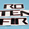 Black Red Outline Tailgate Inserts Letters Emblems For 2020-2024 Nissan Frontier
