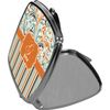 YouCustomizeIt Personalized Orange Blue Swirls & Stripes Compact Makeup Mirror