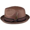Jaxon & James Tribeca Straw Trilby Hat - Brown Medium