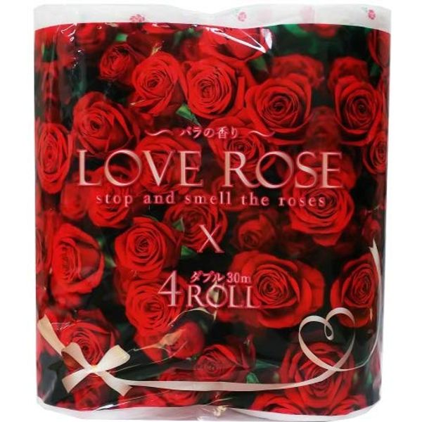 Hayashi Shoji Love Rose 4R Toilet Paper, 4 Pieces