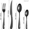 16-Piece ​Black Hammered Silverware Set w/ Ultra Sharp 2-IN-1 Serrated Knives