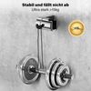 YEAUPE Shower Head Holder, Chrome ABS Plastic, Silver, Wall Mount, Compatible with Most Shower Hoses