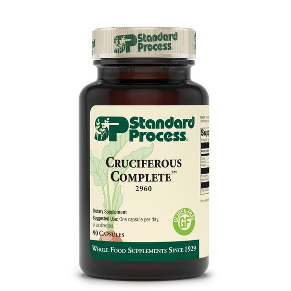 Standard Process Cruciferous Complete - Whole Food Antioxidant, Detox and Liver Support with Vitamin K, Organic Kale and Brussel Sprouts - 90 Capsules