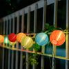 GOOTHY 8.5Ft Multicolor Lantern String Lights Outdoor, Plug in Christmas Decorations String Lights with 10 Mini Colorful Lanterns, Hanging Lanterns Lights for Outdoor Bedroom Bistro Garden Xmas Party
