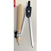 Drawing Compass. HELIX Metal Compass + Eraser + Free Pencil + Sharpener.