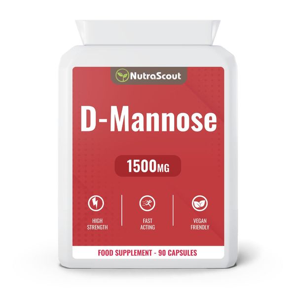 #1 D-Mannose Capsules for Urinary & Bladder Health | 1500mg D Mannose Powder Per Serve | UK Made, No Fillers and Lab Tested | Urinary Tract Support for Women | 90 Vegetarian Capsules