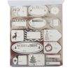 Giftmaker Collection 100 Foiled Gold & Silver Self Adhesive Labels Festive Name Tags