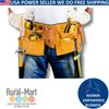 LEATHER TOOL BELT for Carpenter, Construction Pouch, Framers, Handyman