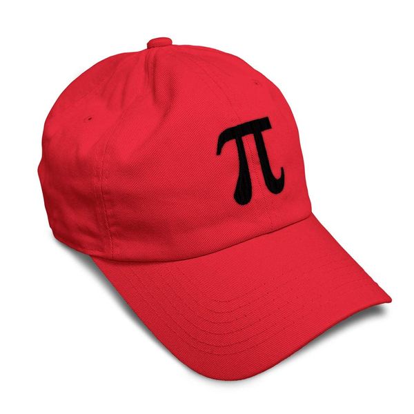 Speedy Pros Soft Baseball Cap Pi Number 3.14 Embroidery Symbols Symbol Twill Cotton Dad Hats for Men & Women Red Design Only